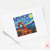 Sticker Carré Starry Night Arches National Park (Enveloppe)