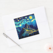 Sticker Carré Starry Night Machu Picchu Pérou (Enveloppe)