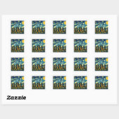 Sticker Carré Starry Night Stonehenge (Feuille)