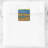 Sticker Carré Starry Starry Night Florence Italie (Sac)