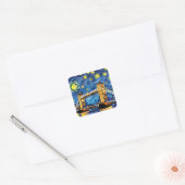 Sticker Carré Starry Starry Night Londres Angleterre (Enveloppe)