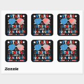 Sticker Carré Stars Stripes and Equal Rights Shirt (Feuille)