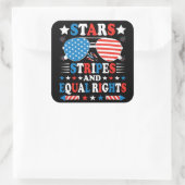 Sticker Carré Stars Stripes and Equal Rights Shirt (Sac)