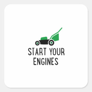 Sticker Carré Start your Engines