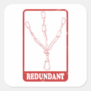 Sticker Carré Station d'escalade de roche redondante