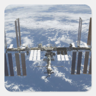 Sticker Carré Station spatiale internationale en orbite 2
