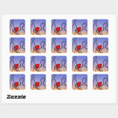 Sticker Carré statue d'amour (Feuille)