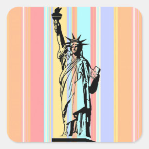 Sticker Carré Statue de la Liberté