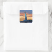 Sticker Carré Statue de la Liberté avec arbre de Noël (Sac)