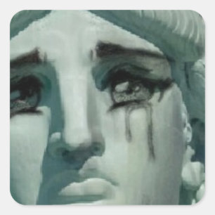 Sticker Carré Statue de la liberté pleurante