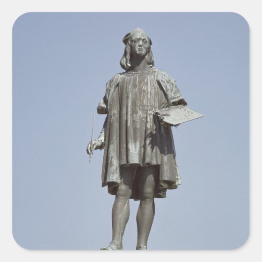 Sticker Carré Statue de Raphael Sanzio d'Urbino, 1897 (Devant)