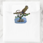 Sticker Carré Statue des armoiries mexicaines (Sac)