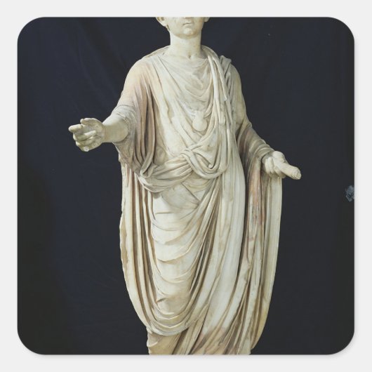 Sticker Carré Statue d'un enfant (Devant)