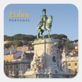 Sticker Carré Statue équestre du roi José I, Lisbonne (Devant)