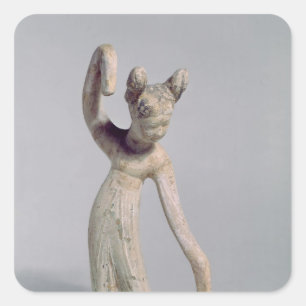Sticker Carré Statue funéraire d'une danseuse, dynastie Tang