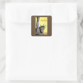 Sticker Carré statue of liberty new york travel poster (Sac)
