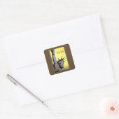 Sticker Carré statue of liberty new york travel poster (Enveloppe)