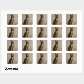 Sticker Carré Statuette d'un chat représentant la déesse Bastet (Feuille)