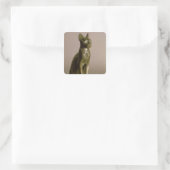 Sticker Carré Statuette d'un chat représentant la déesse Bastet (Sac)
