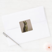 Sticker Carré Statuette d'un chat représentant la déesse Bastet (Enveloppe)