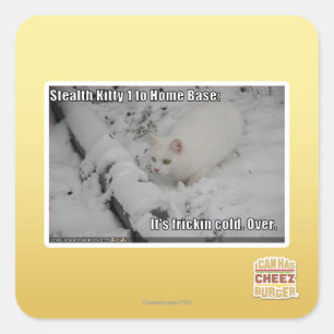 Sticker Carré Stealth Kitty 1