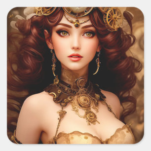 Sticker Carré Steampunk Belle Vénus