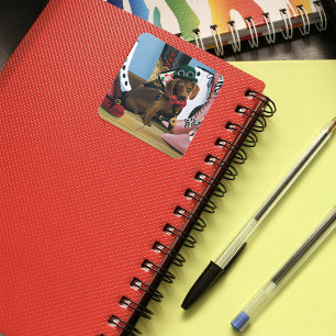 Sticker Carré Steampunk Dachshund Chaussures Bottes victoriennes