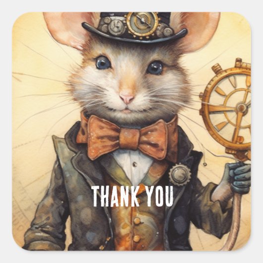 Sticker Carré Steampunk de Goudawhisk (Devant)