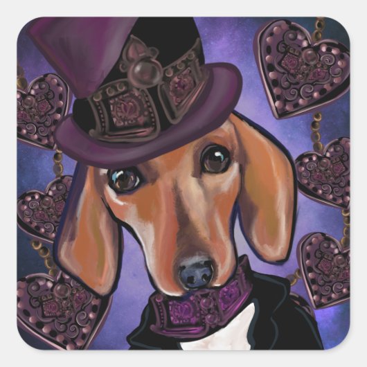 STICKER CARRÉ STEAMPUNK DOXIE (Devant)