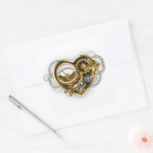 Sticker Carré Steampunk Heart with a Manometer (Enveloppe)