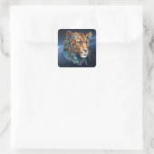 Sticker Carré Steampunk Jaguar (Sac)