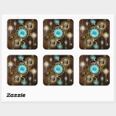 Sticker Carré Steampunk Rusty Background (Feuille)