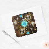 Sticker Carré Steampunk Rusty Background (Enveloppe)