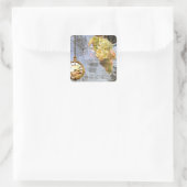 Sticker Carré Steampunk & Yellow Roses (Sac)