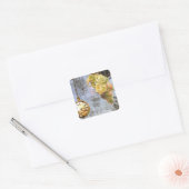 Sticker Carré Steampunk & Yellow Roses (Enveloppe)