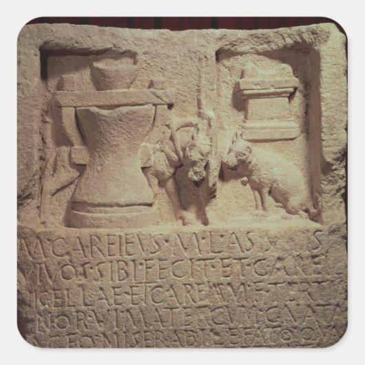 Sticker Carré Stele du meunier Marcus Careius Asisa (Devant)
