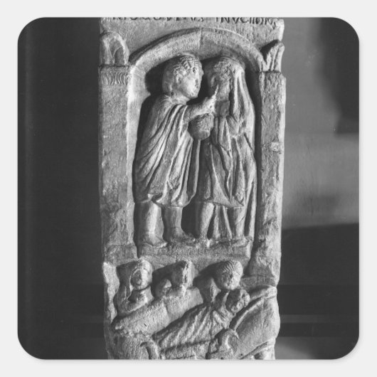 Sticker Carré Stèle funéraire représentant un médecin (Devant)