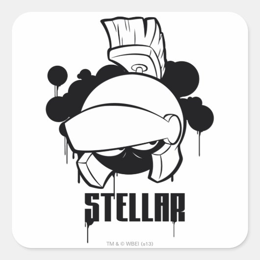Sticker Carré Stellar MARVIN LE MARTIAN™ (Devant)