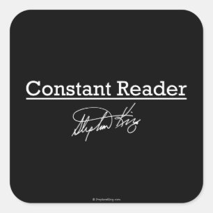 Sticker Carré Stephen King, lecteur constant
