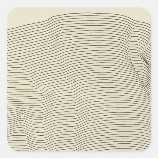 Sticker Carré Stéréogramme des monts Uinta (Devant)