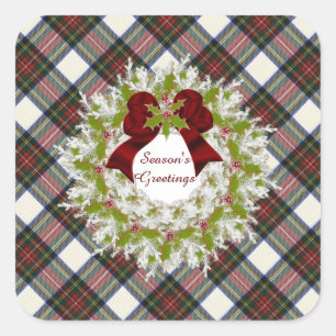 Sticker Carré Stewart Dress Modern Original Tartan écossais