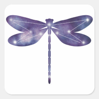 Sticker Carré Stick Constellation de libellule mince