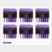 Sticker Carré Stick de maquillage de violet de glam (Feuille)