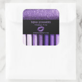 Sticker Carré Stick de maquillage de violet de glam (Sac)