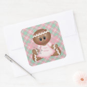 Sticker Carré Stick de Noël en pain d'épice (Enveloppe)