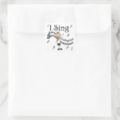 Sticker Carré Stick Figure Girl I Chante T-shirts et cadeaux (Sac)