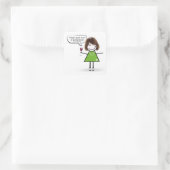 Sticker Carré Stick Party Girl en Basket (Sac)