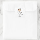 Sticker Carré Stick simple Figure Nurse Tshirts et cadeaux (Sac)