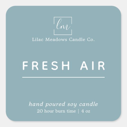 Sticker Carré Sticke Carré simple et moderne logo bleu (Devant)