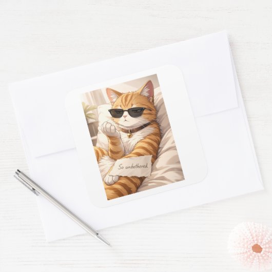 Sticker Carré StickerFAFO – So Unbothered Cat (Enveloppe)